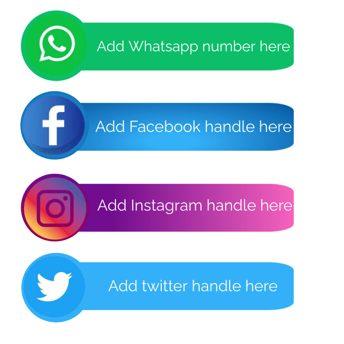 Social media handles design template | PosterMyWall