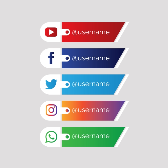 Social media icons Instagram Post template