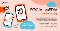 Social Media Kindness Day Facebook Template delt Facebook-billede
