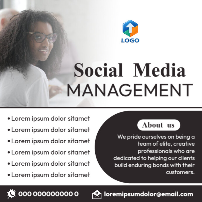 Social media management Template PosterMyWall