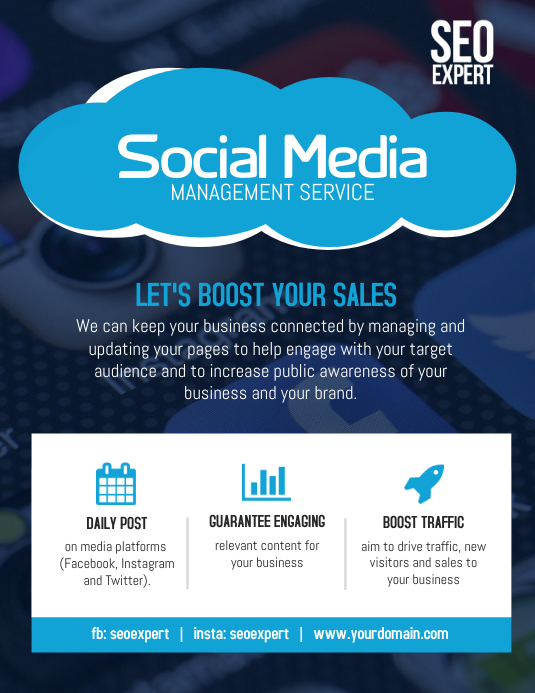 Social Media Management Services模板 Postermywall