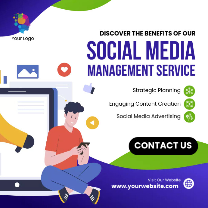 social media management template | PosterMyWall