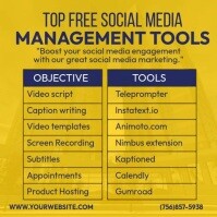 Social Media Management Tools template