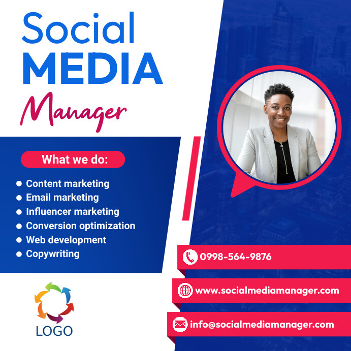 social media manager Instagram Post template