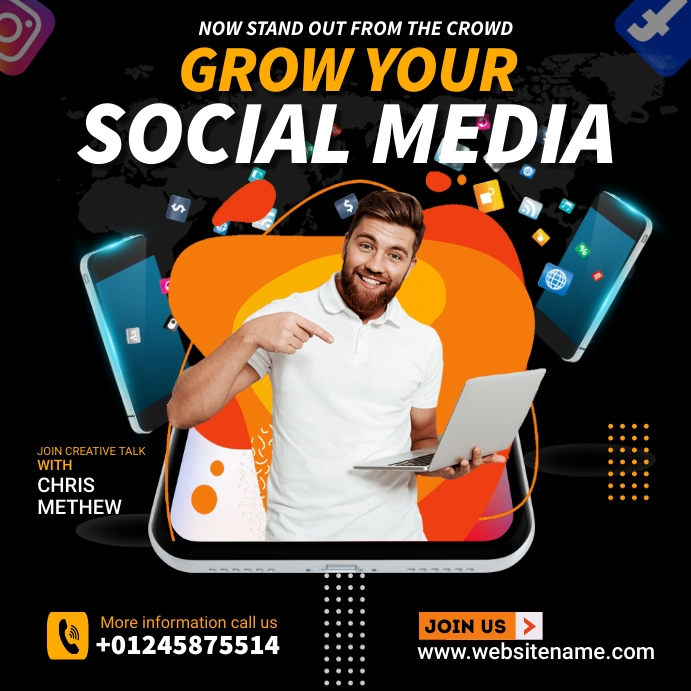 social media marketing ad Kwadrat (1:1) template