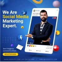 Social Media Marketing Expert สี่เหลี่ยมจัตุรัส (1:1) template