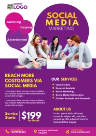 Social Media Marketing flyer A1 template