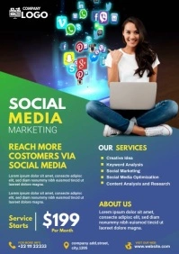 Social Media Marketing flyer A4 template