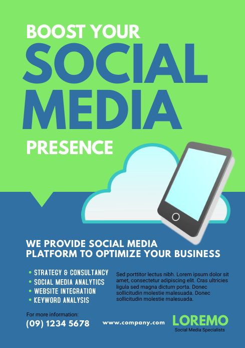 Social Media Marketing Flyer Template Postermywall