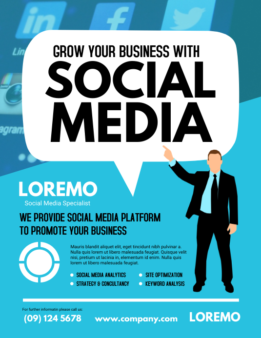Social Media Marketing Flyer Template Postermywall