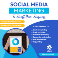 Social media marketing services flyer Instagram-Beitrag template