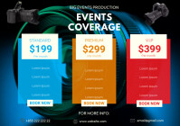 PHOTOGRAPHY & VIDEOGRAPHY PRICING GUIDE A3 template