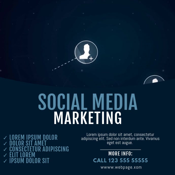 Social Media marketing video template Square (1:1)