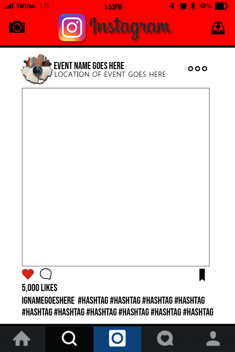 Social Media Party Prop Frame Template Postermywall