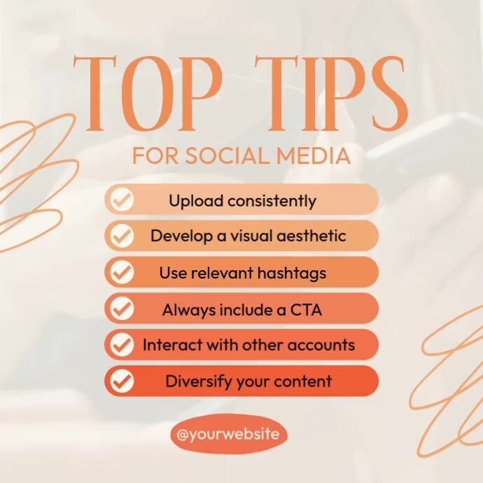 Social Media Tips Template | PosterMyWall
