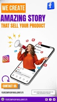 Social media video marketing Instagram-Story template