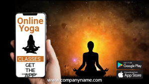 Social Media Yoga Class Video Template Digitalt display (16:9)