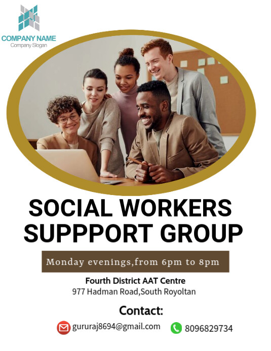 Social Workers Support Group Flyer Template PosterMyWall