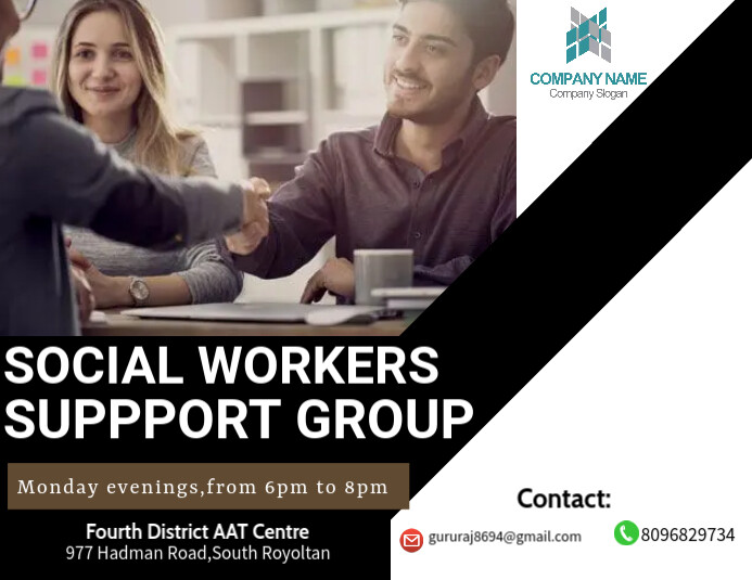 Support Worker Flyer Social Workers Support Group Flyer Template | PosterMyWall