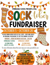 White Sock Donation Fundraiser ใบปลิว Template