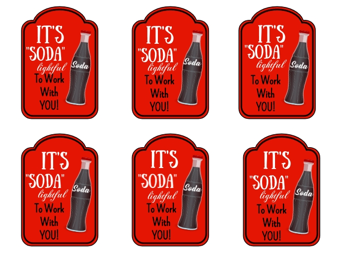 soda-work-gift-tag-template-postermywall for You Are Soda Lightful Free Printable Soda Work Gift Tag Template | PosterMyWall for You Are Soda Lightful Free Printable