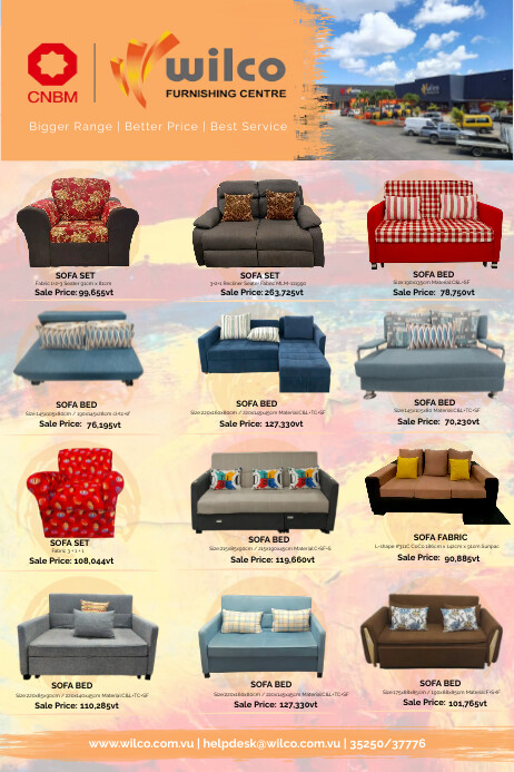 Sofa Catalog Poster template