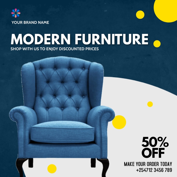 sofa chair modern furniture sale template PosterMyWall