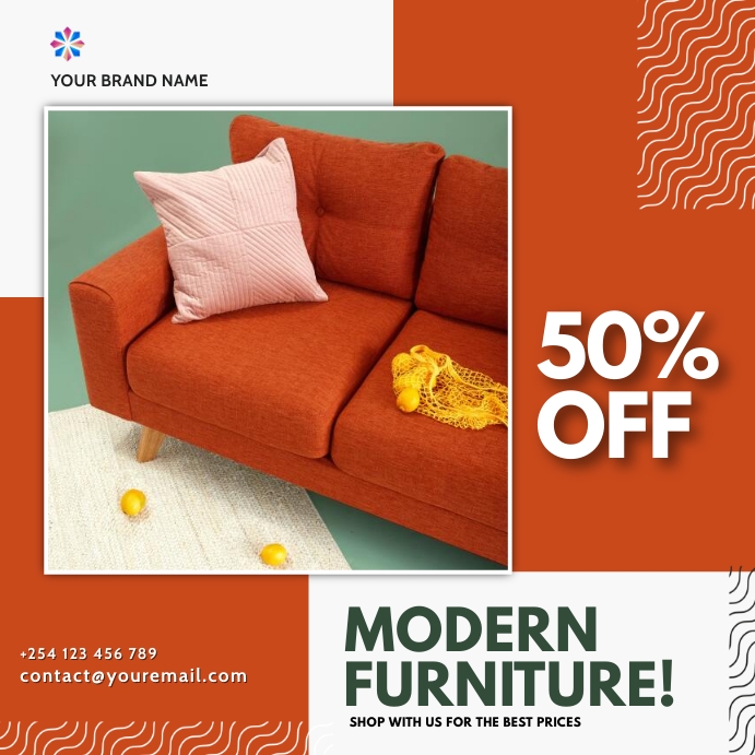 sofa chair modern furniture sale template PosterMyWall