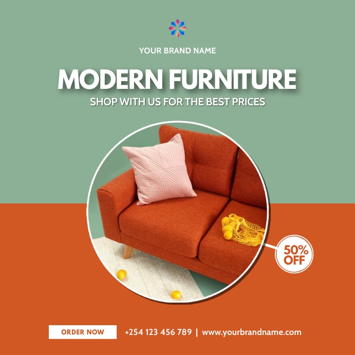 sofa chair modern furniture sale template PosterMyWall