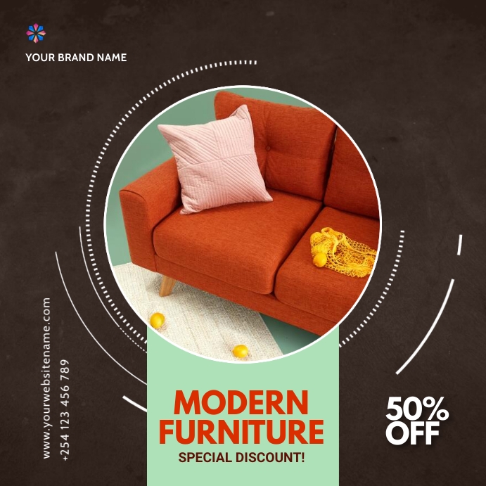 Copy of sofa chair modern furniture sale template PosterMyWall