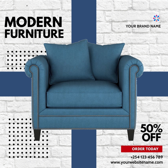 sofa chair modern furniture sale template PosterMyWall