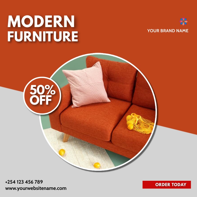 sofa chair modern furniture sale template PosterMyWall