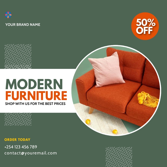 sofa chair modern furniture sale template PosterMyWall