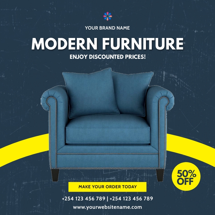 sofa chair modern furniture sale template PosterMyWall