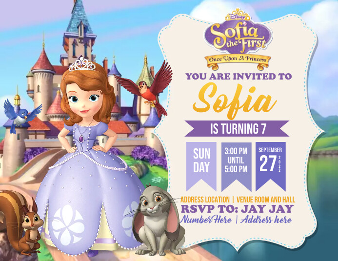 Sofia the first Template PosterMyWall