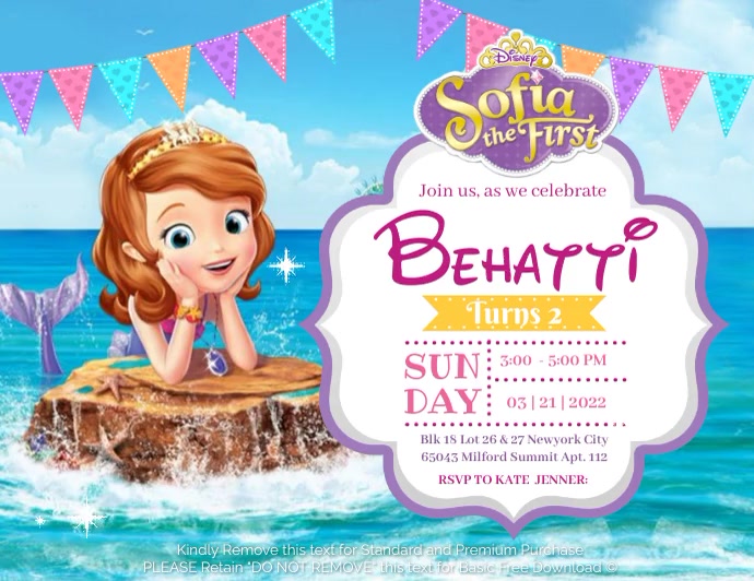 Sofia the First Template PosterMyWall
