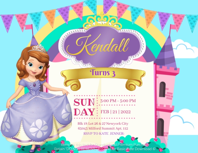 Sofia the First Template PosterMyWall