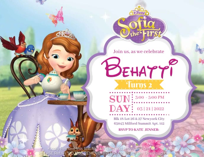 Sofia the First Template PosterMyWall
