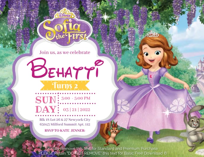 Sofia the First Template PosterMyWall