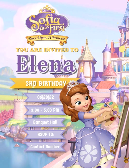 Sofia the First Template PosterMyWall