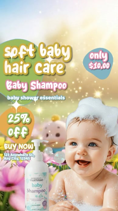 Plantilla de Baby Shampoo Promotion | PosterMyWall