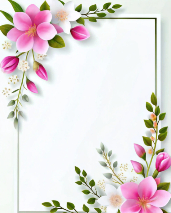 Soft Bloom Floral Frame Template | PosterMyWall