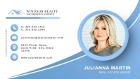Soft Blue Real Estate Photo Business Card template
