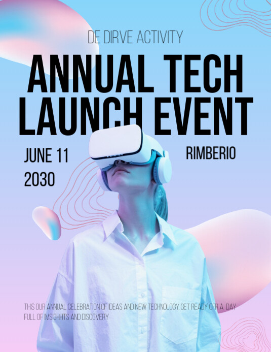 Tech Launch Message Copy of Soft Gradient Annual Tech Launch Event Flyer (Us Letter ...