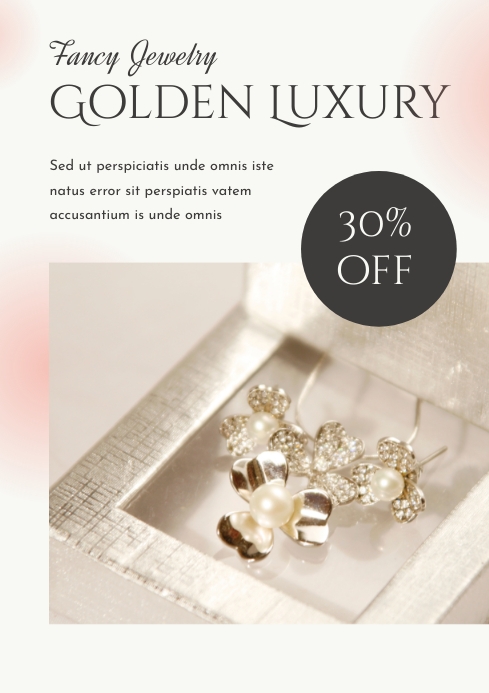 Soft Gradient Fancy Jewelry Sale Promotion Template | PosterMyWall