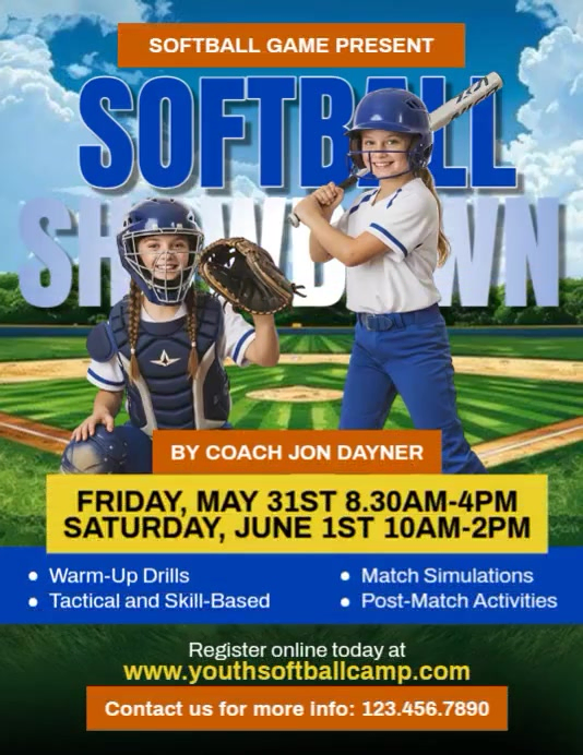 Softball Ads Template | PosterMyWall