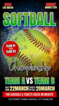 Softball Championship Instagram Reel template