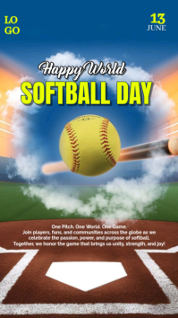Softball day Instagram Story template