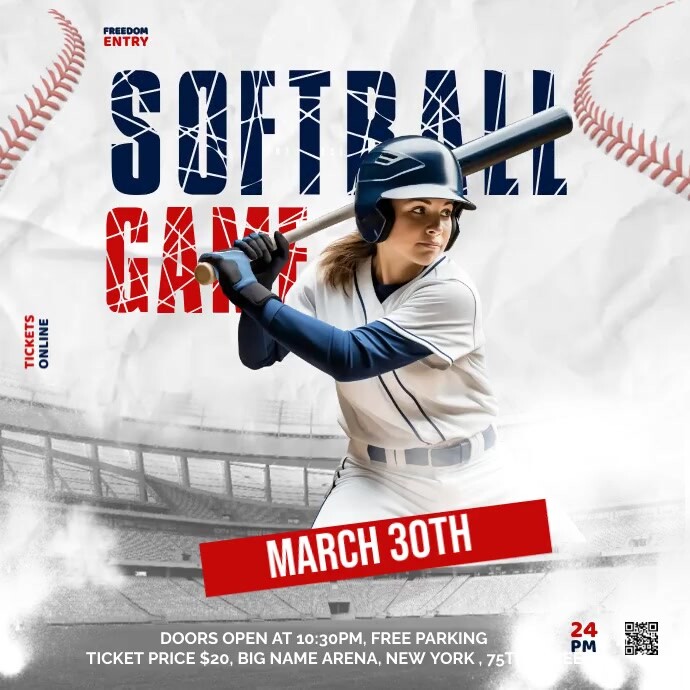 Softball Template PosterMyWall Softball Template PosterMyWall