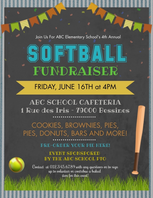 Softball Fundraiser Flyer Template PosterMyWall